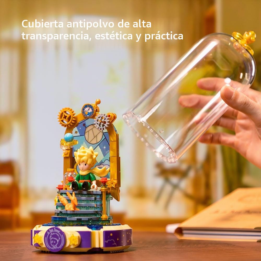 PAN TASY Le Petit Prince Set de Bloques de Construcción Puerta Estrellada Modelo Creativo DIY con Minifigura y Cubierta de Alta Transparencia para Adultos y Niños
