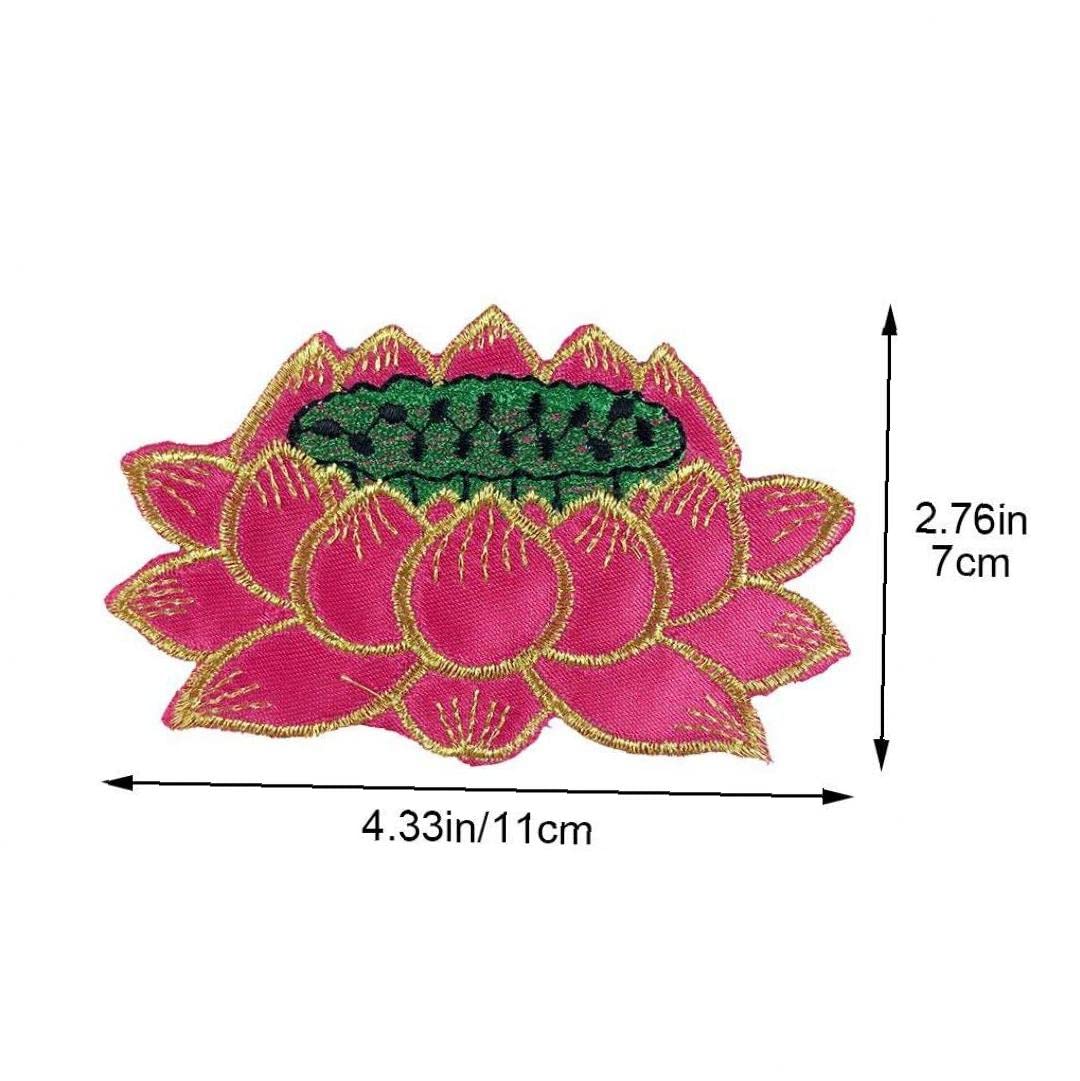 Amazon.co.jp: 蓮の花 ワッペン 刺繍 花 パッチ 刺繍アップリケ 修復用
