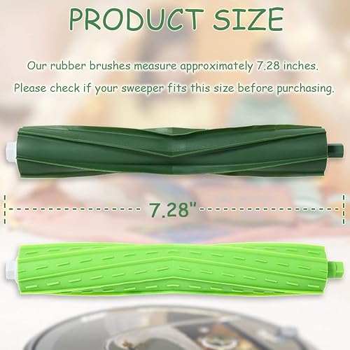 Miniatura 3 de Gusnilo Juego de 2 cepillos de goma de repuesto Roomba compatibles con iRobot Roomba aspiradora i e j Series E5 E6 i7 i7+ i7 i6+ i3 i3+ i4 i4+ i8 i8