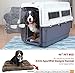 SportPet Designs Plastic Kennels Rolling Plastic Airline Approved Wire Door Travel Dog Crate, XXX-Large, Gray