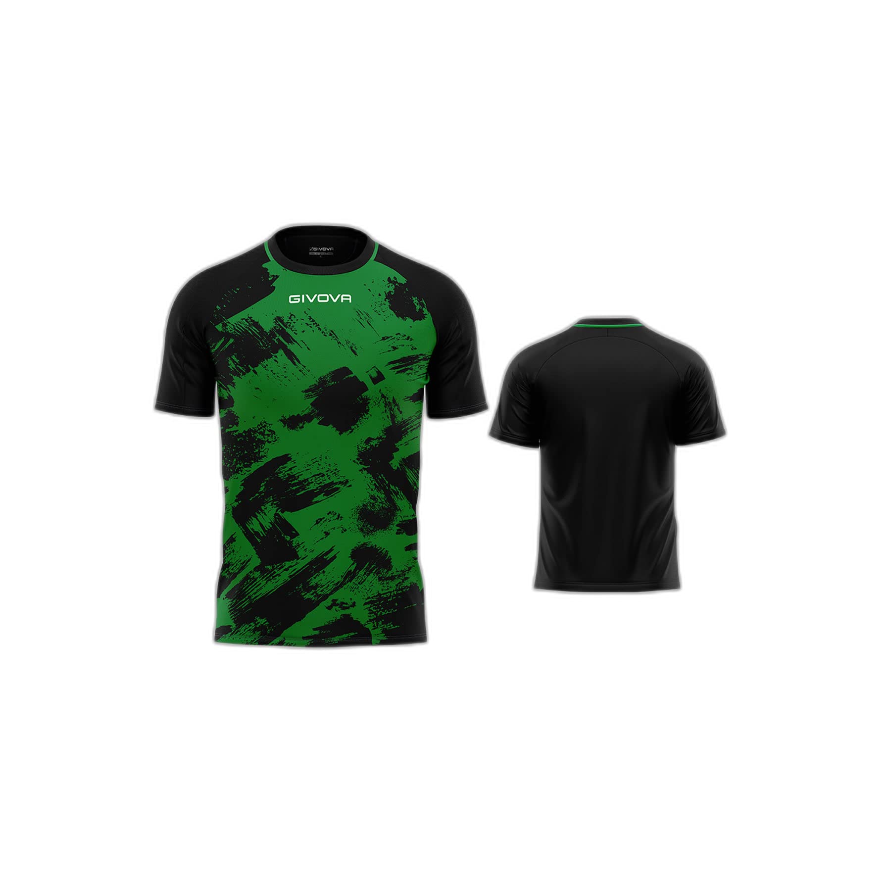 Givova Shirt Art Interlock M/C Verde/Nero Tg. L - 4