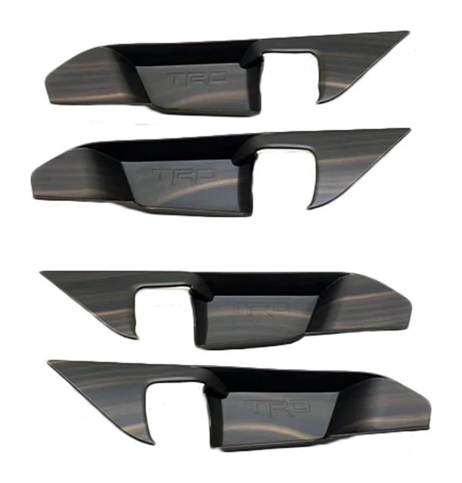 TYTYASS Inner Door Handle for Toyota for RAV4 2019-2021 Car Interior ABS Peach Wood Inner Door Handle Cover Armrest Moulding Trim Sticker Strip(Shape G)