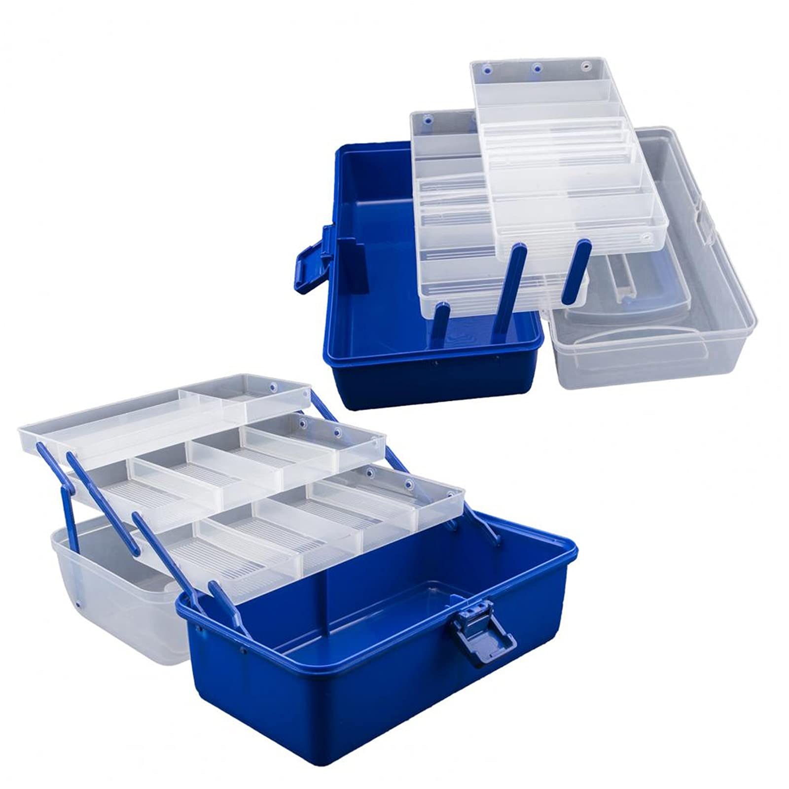 Cassetta Portautensili Organizer for cassetta degli attrezzi portatile con maniglia Valigetta for attrezzi multistrato for riparazione auto da pesca for elettricista for la conservazione domestica Via