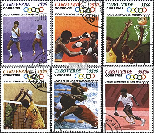 Prophila Collection Cape Verde 407-412 (Completa Edizione) 1980 Olympics Estate (Francobolli per i Collezionisti) Basket/Pallavolo/Pallamano