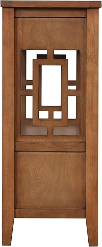 Miniatura 5 de L"KeKe Mesa consola de granja de 36 pulgadas con 4 cajones y 1 estante de almacenamiento, madera de pino adecuada para entrada, entrada, sala de