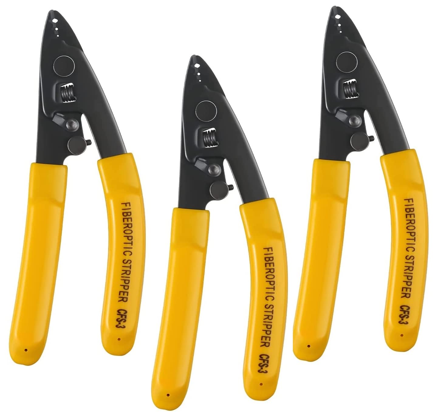 Corslet 3 Pcs Optical Fiber Stripper - CFS-3 Optic Stripping Pliers With 3 Holes Fiber Cable Stripper (Multicolor)