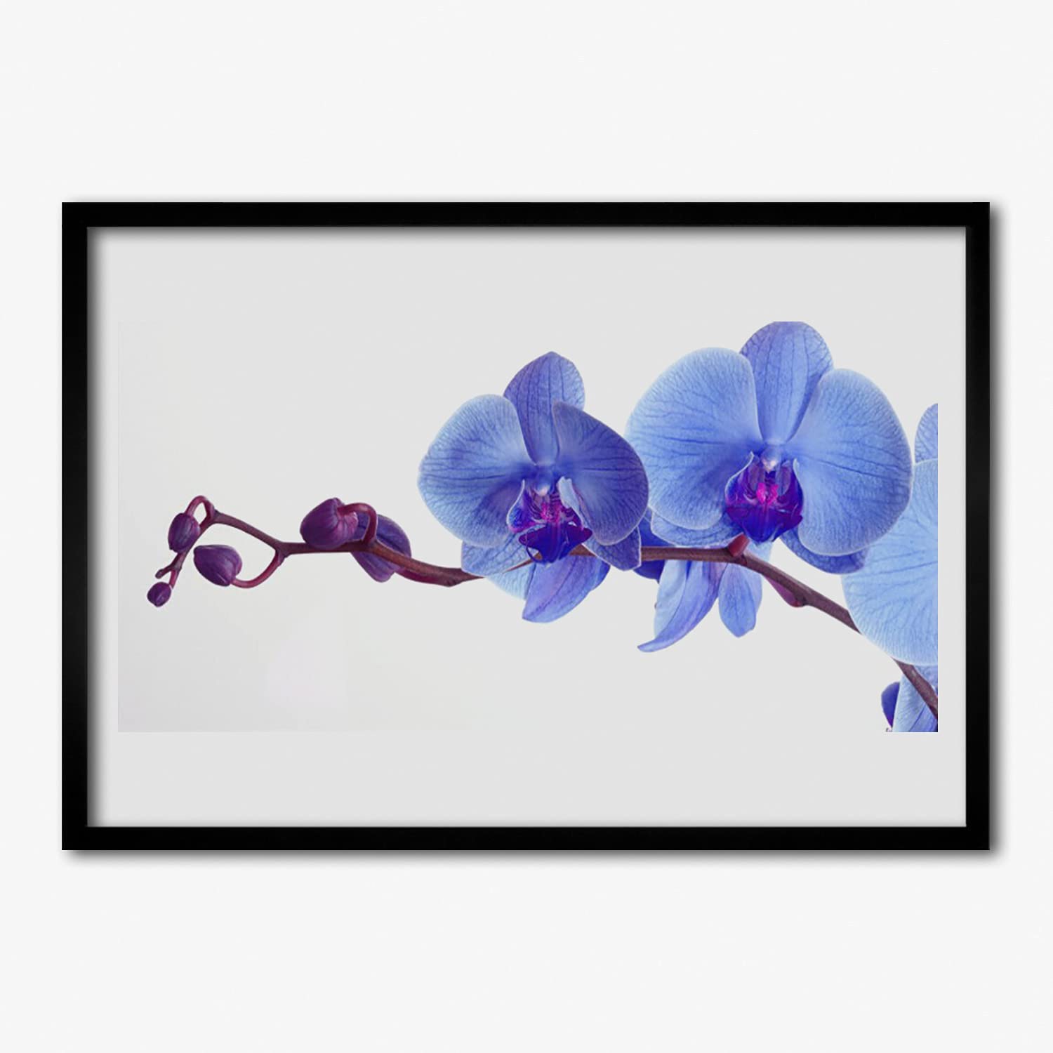 Cadre en MDF 100x70 cm avec affiche encadrée plante de fleurs grand format pour mur