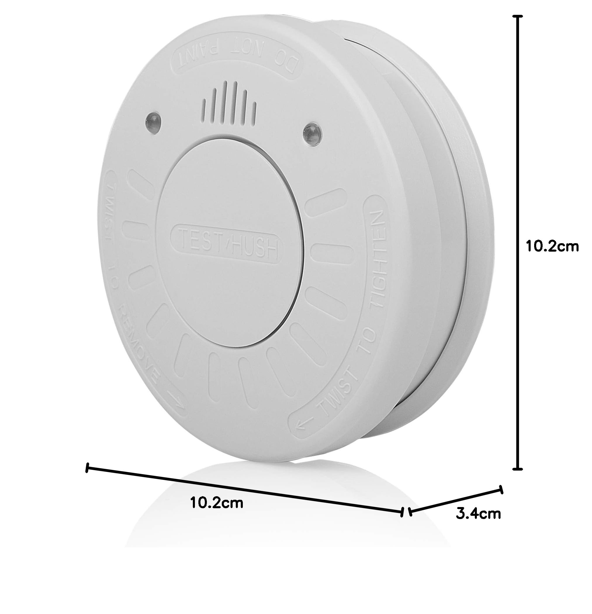 Smartwares Czujnik dymu – 10 lat żywotności baterii, znak jakości Q, przycisk kontrolny, 85 dB, RM520