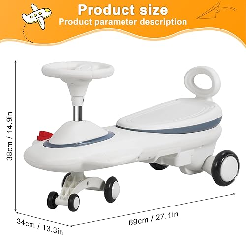 Miniatura 2 de Wiggle - Coche eléctrico para niños, 6.7 V N7 Pro con pedal, auto eléctrico 2 en 1 con luz intermitente y música, ruedas intermitentes silenciosas,