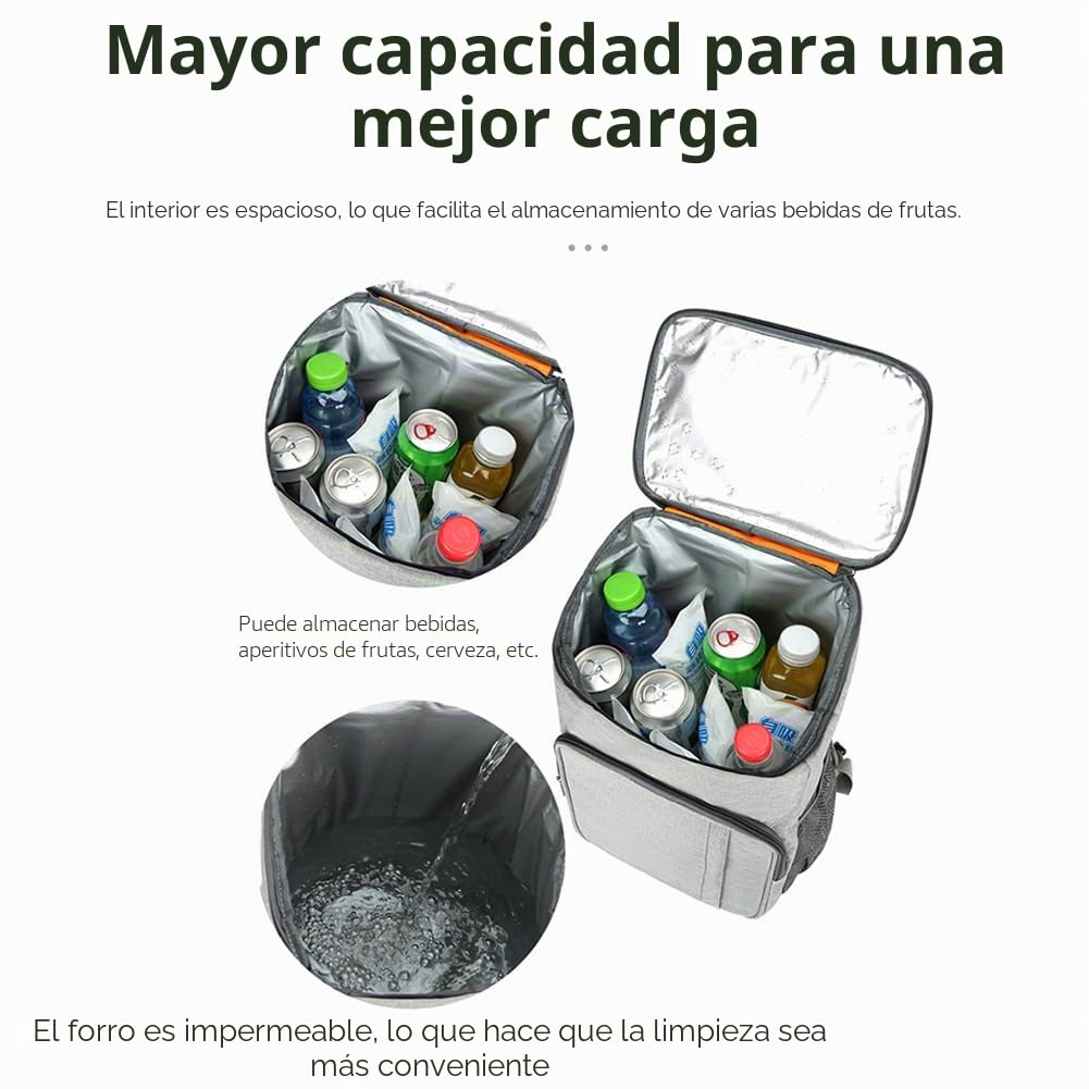 Mochila térmica grande de 36 litros, con aislamiento, de tela Oxford gruesa, a prueba de fugas, para camping, senderismo, barbacoa