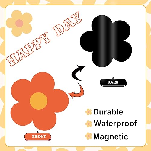 Miniatura 3 de Whaline Calcomanía magnética para decoración de puerta de garaje, diseño retro para puerta de garaje, hippie y bohemio, para decoración de fiestas,