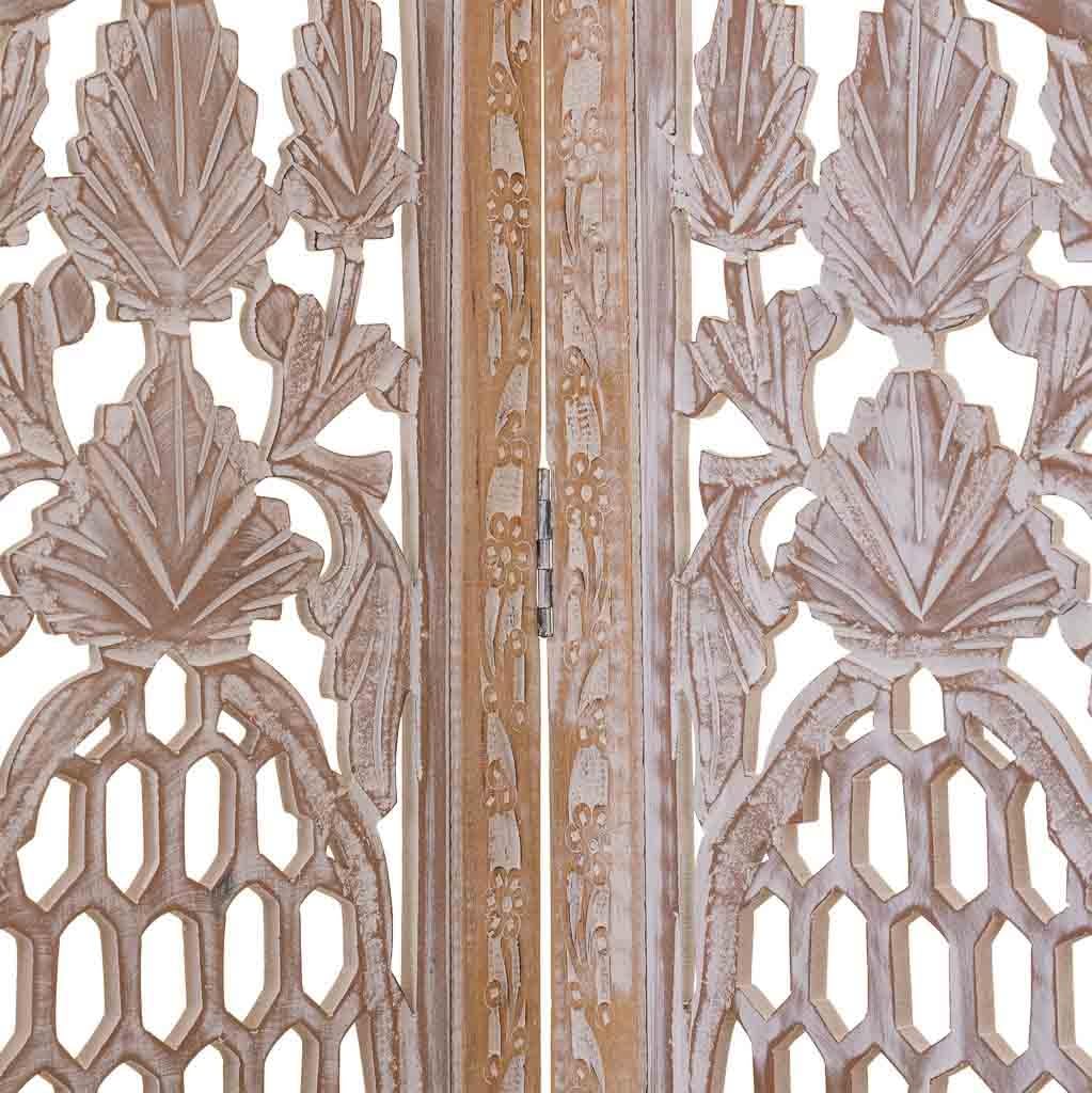 WANDERLUST DECO Biombo de Madera Artesanal marrón 38(x4) x2,5x180