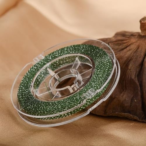 Namzi 1 rouleau de fil fin saupoudré doré et argenté, pour bricolage, bijoux, artisanat, crochet, décoration, accents faits à la main, fil scintillant (B29)