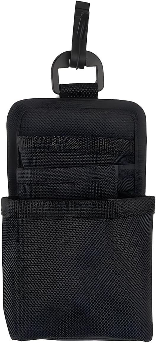 Organizzatore Aria per Abarth 595 312 I 2012-2025 | Tasca Portaoggetti Auto Tessuto Oxford Supporto Cellulare Aggancio Nero
