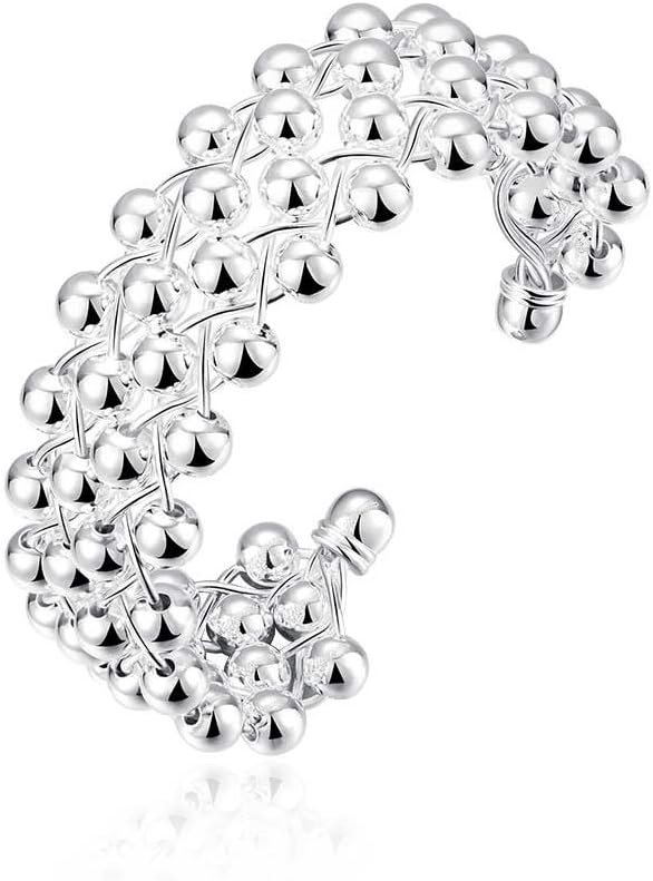 New Fashion Jewelry Classic 925 Womens Jewelry solid Silver Bracelets Chain + velvet pouch