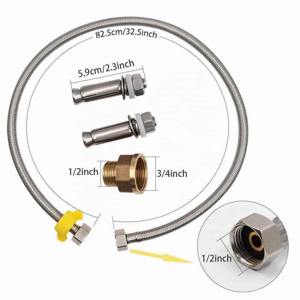 4 in 1 Abreuvoir Automatique pour Bovins avec Tube en Acier Inoxydable pour Mouton, chèvre, Cheval, Bol d'eau pour Chien Gamelle Automatique pour Cheval