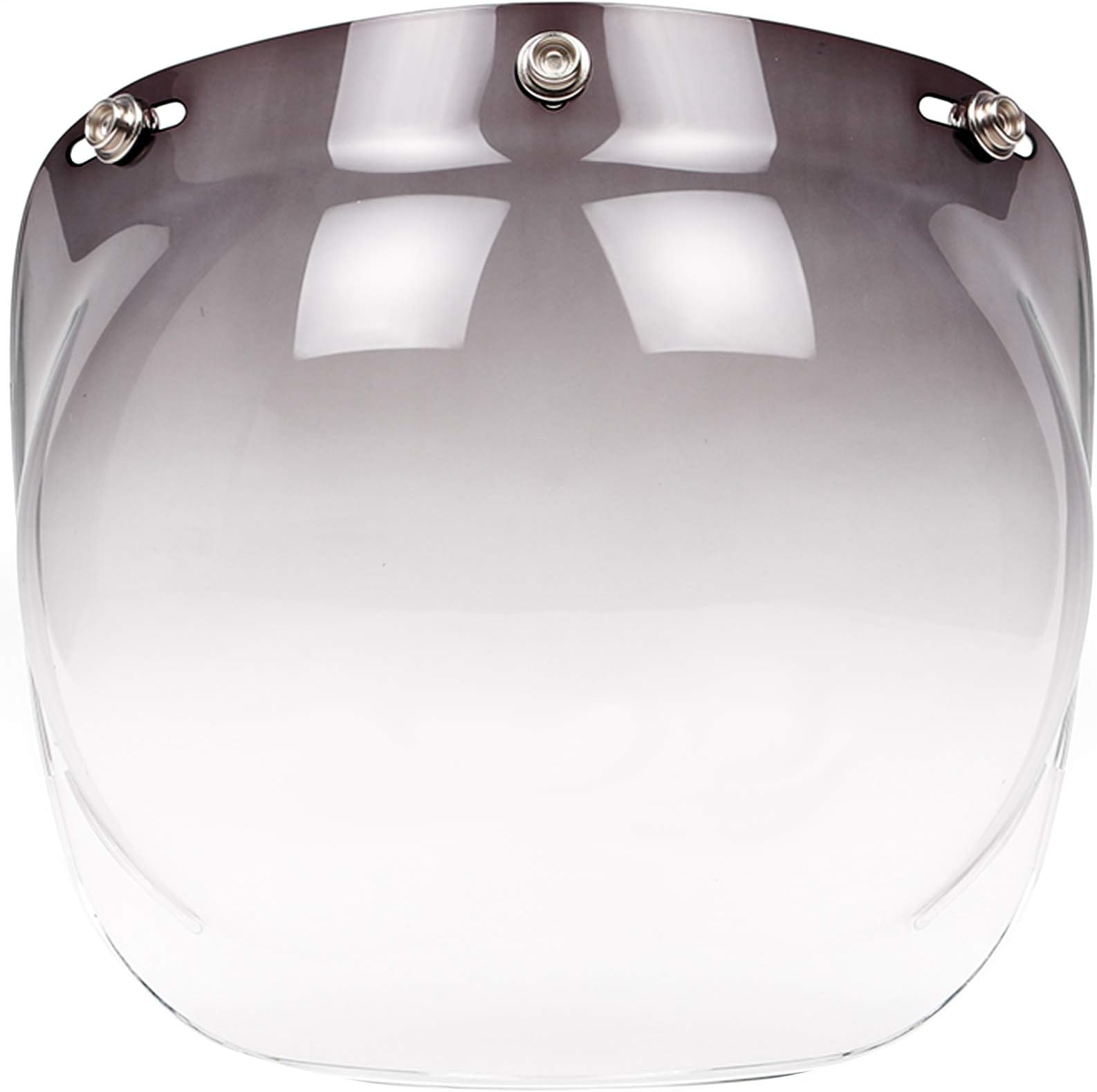 Bubble Shield for 3-Snap Open Face Helmets (Smoke Gradient)