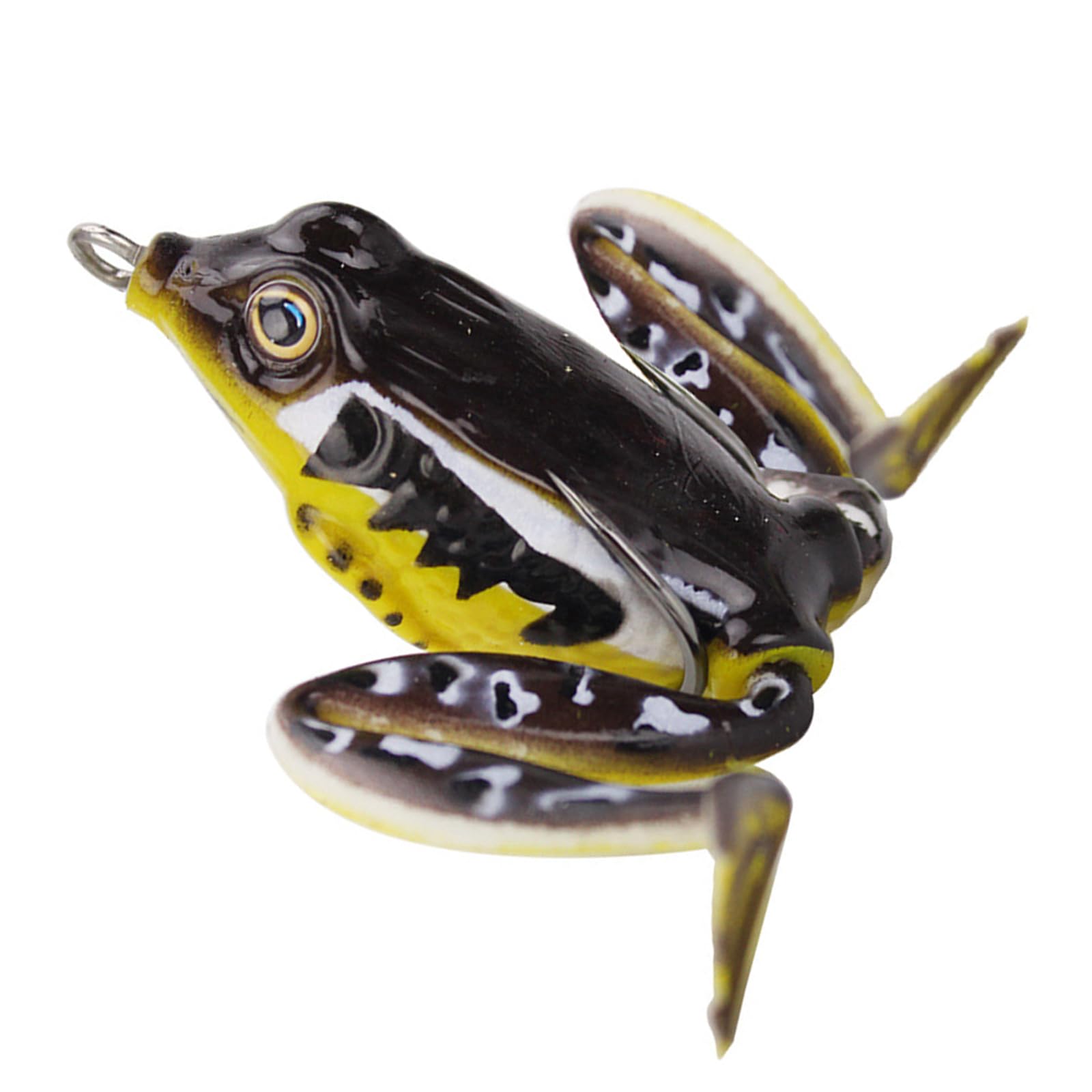 CAZSTYK Frogs Baits Topwater Frogs Lures with Hook Crankbait Lures Artificial Swimbait for Saltwater Fishing Silicone Rubber Fishing Baits