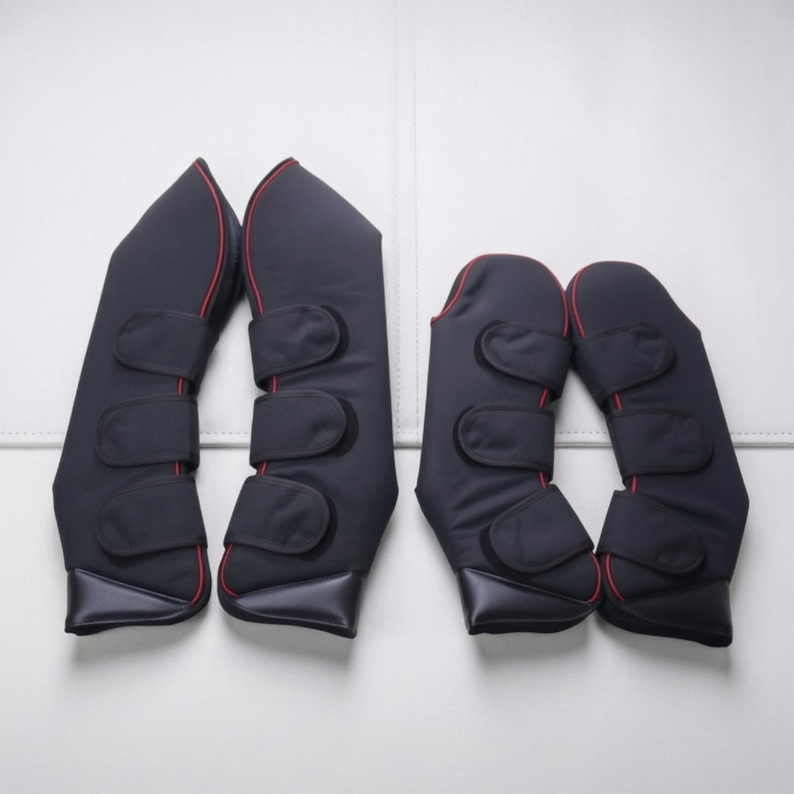 Protectores de Pierna para Caballo Botas de Viaje Guindaletas Cañoneras con Fijación Múltiple de Que Mantiene en Su Sitio Adecuados para Transporte Entrenamiento