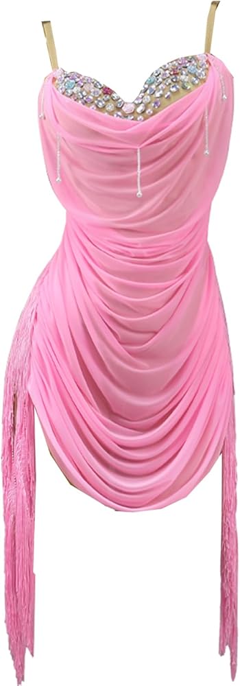 Amazon.com: CHAGME V Neck Professional Latin Dance Performance Dresses for  Women Deco Fringe Dance Party Dress Latin Ballroom Dress,S White, Small :  Clothing, Shoes & Jewelry