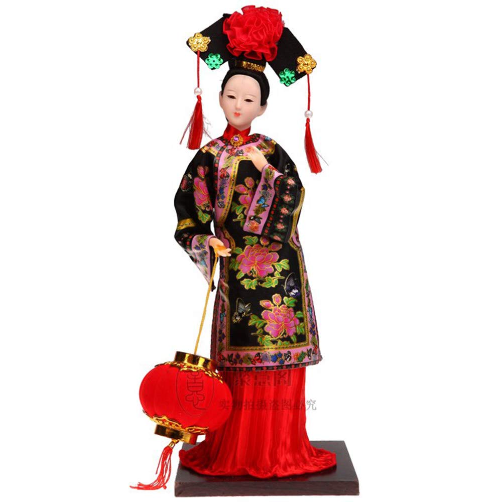 Sculpture/Statue/Figure, Qing Dynasty Gege, Chinese Style Gift, Pure Hand Painting, Home Decoration Handicraft, Qing palace handicrafts, Gege 12 inch court doll,E