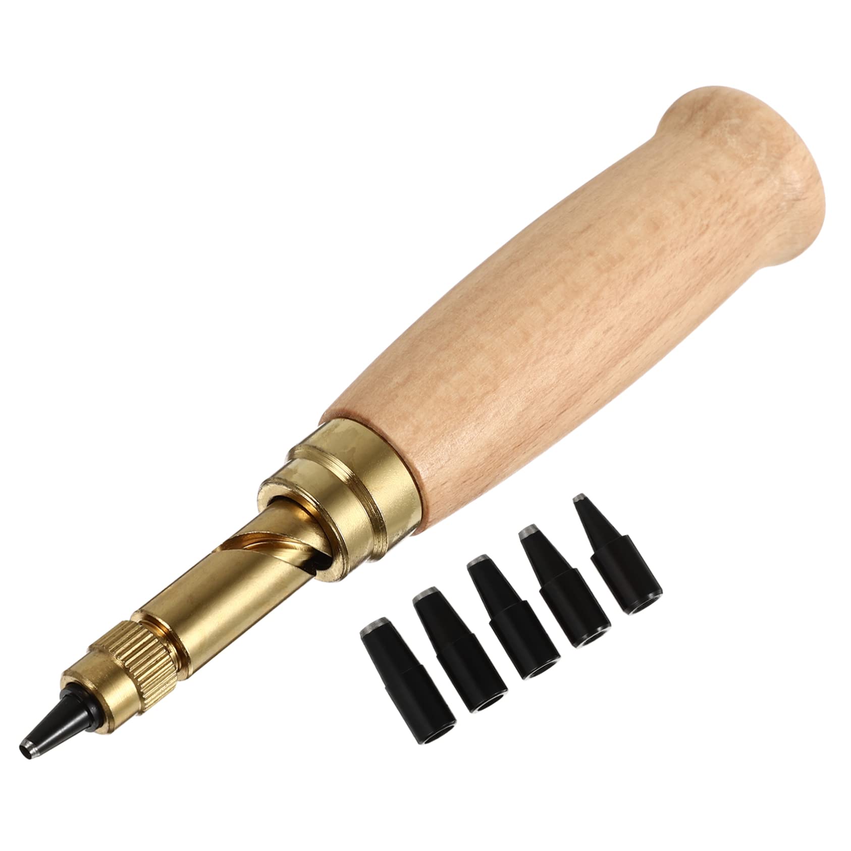 NUOBESTY 18stücke Teiliges Lederlocher Set Legierungsstahl Automatischer Lochstanzer Für Lederarbeiten Gürtel Und Handtaschen