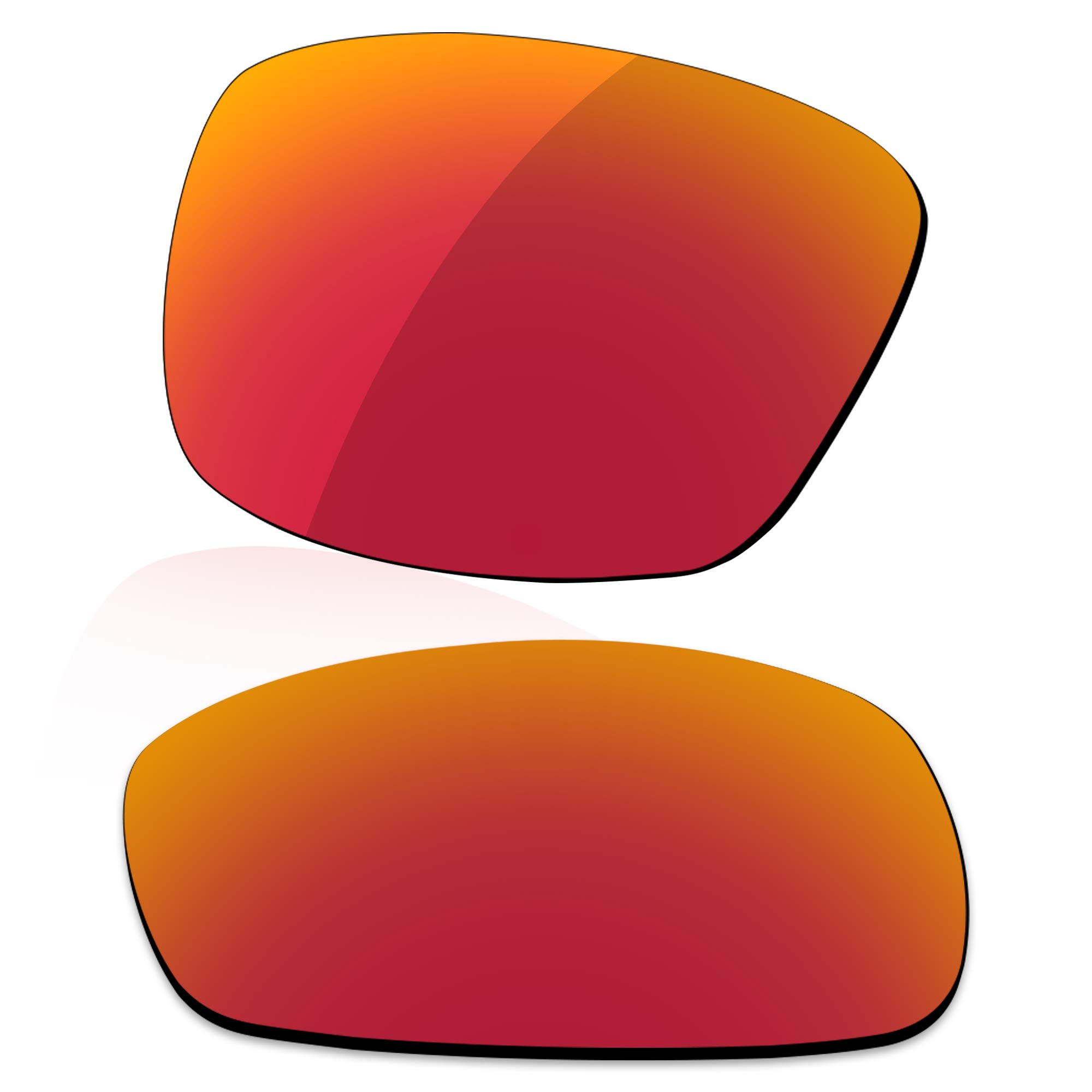 Lenzreborn Men's Fire Red - Polarized Mirrored Polarized Lens Replacet For Oakley Crosshair 2.0 Oo4044 Sunglass