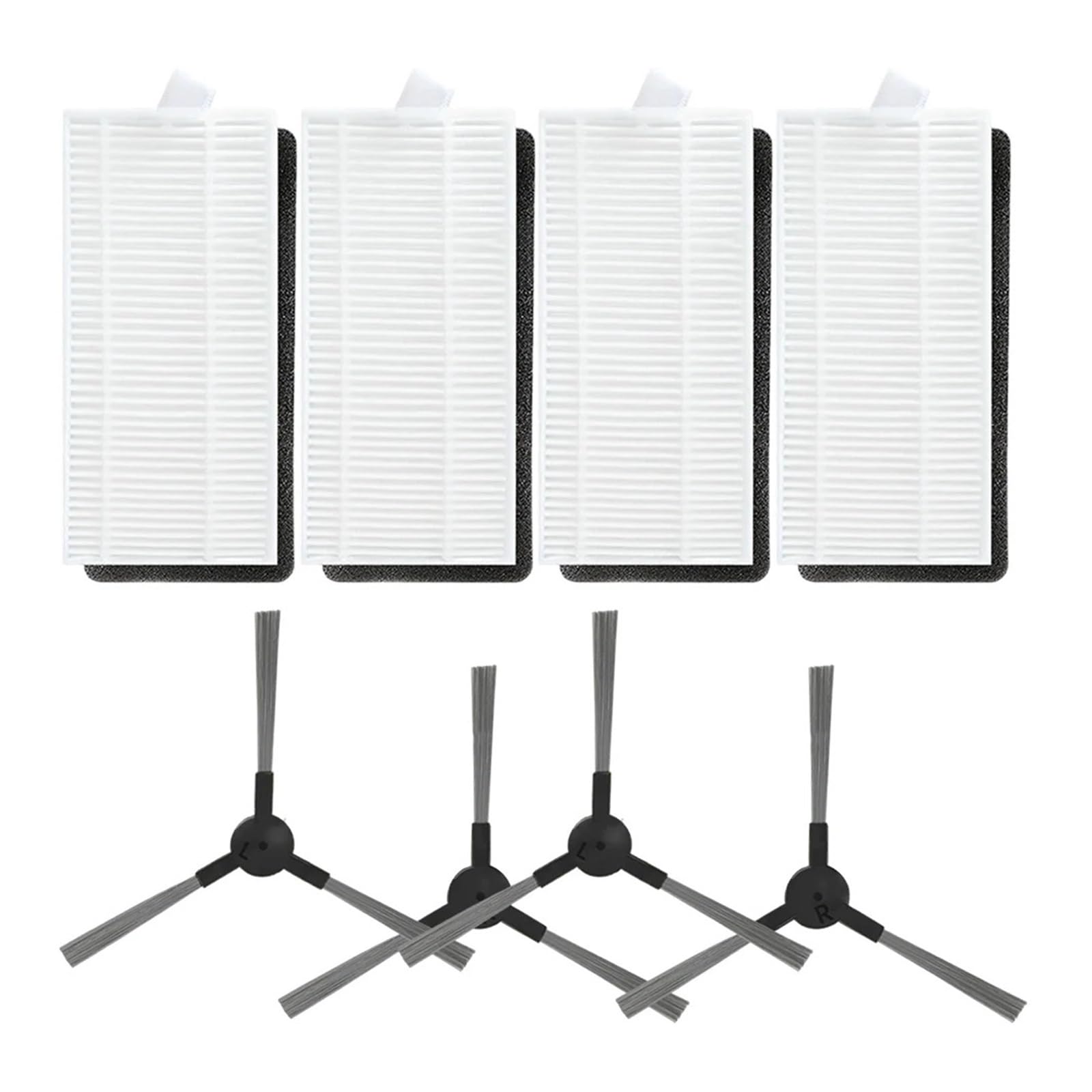 RHOBYXONZ Parts Set With HEPA Filters And Side Brushes For L200 Vacuum Cleaner,Compatible For Liectroux(A)