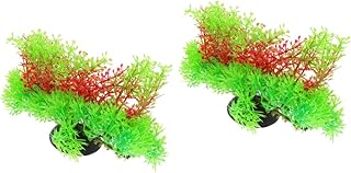 Mipcase 2 Pçs Planta Decoração Estilo Aquário Paisagem Modelo Calça Ornamento Tanque Simulação Grama Betta Vívido Plantas Aquáticas Peixes De Água Plástico Realista Para Decoração