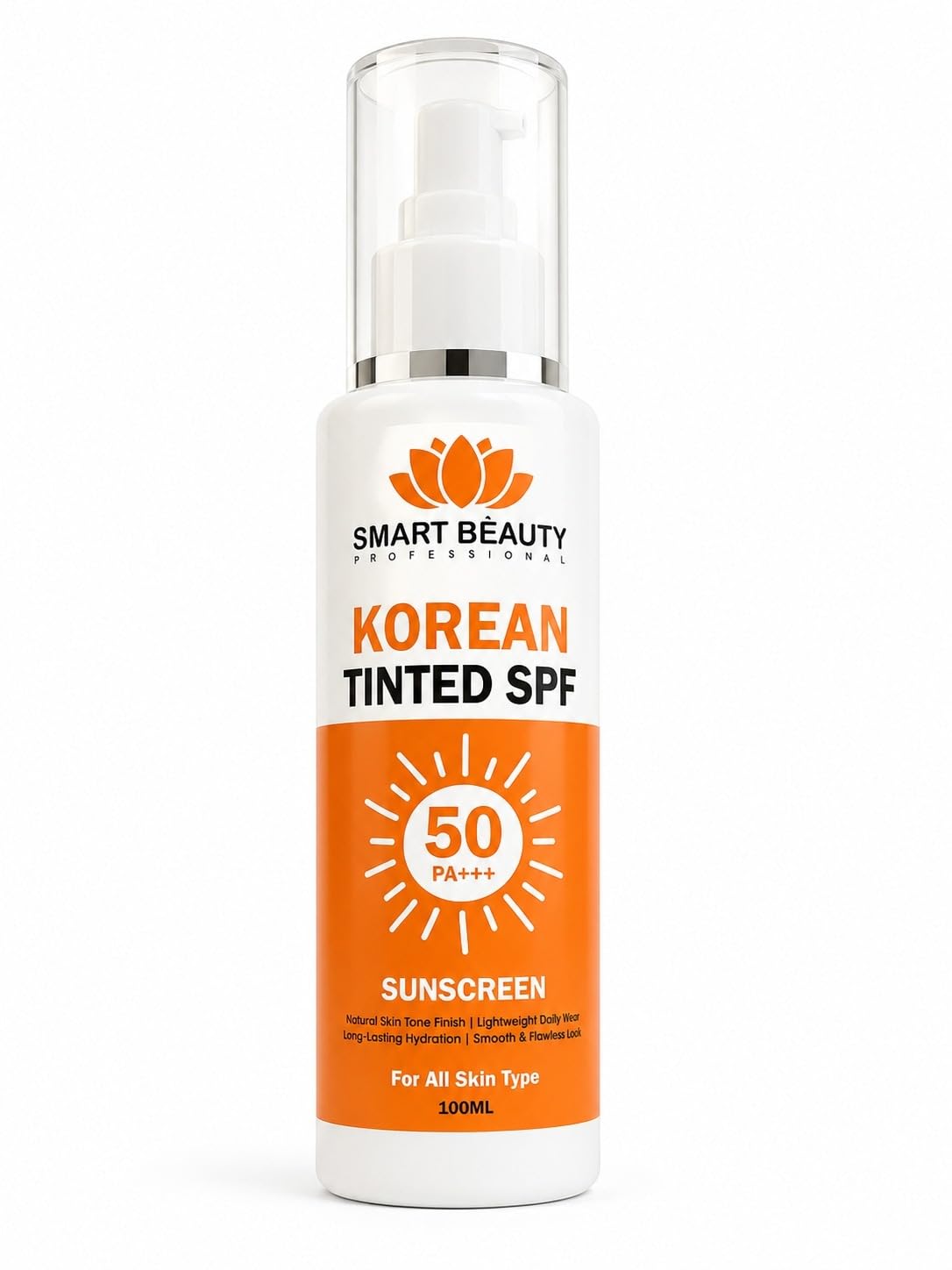 Smart Beauty Professional Korean Tinted SPF 50 PA+++ Sunscreen for Face | Lightweight Daily Sun Protection with Natural Skin Tone Finish | Long-Lasting Hydration | Broad Spectrum UVA/UVB Protection | For All Skin Types | 100ml-image-39
