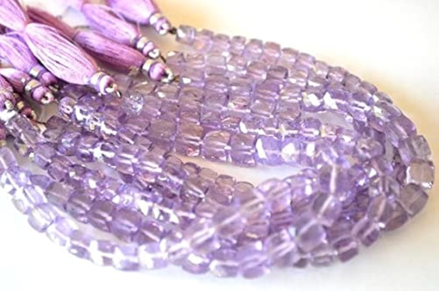 Améthyste rose véritable en fil de 8 pouces pour offrir un bijou unique