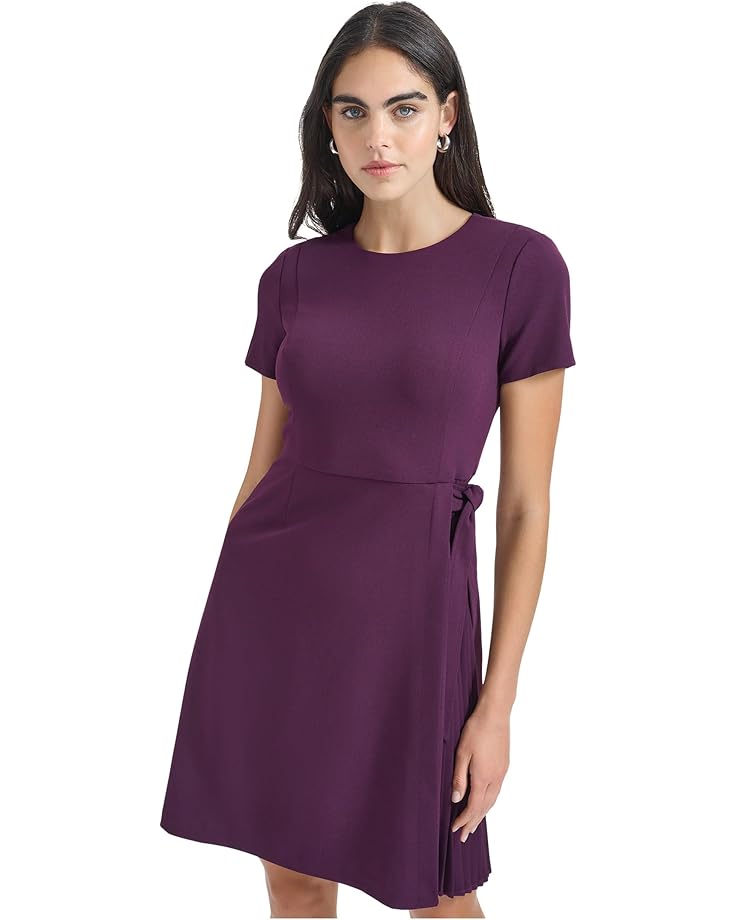 Calvin Klein Short Sleeve Pleated Aline - Main View