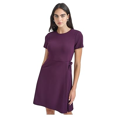 Calvin Klein Short Sleeve Pleated Aline Women