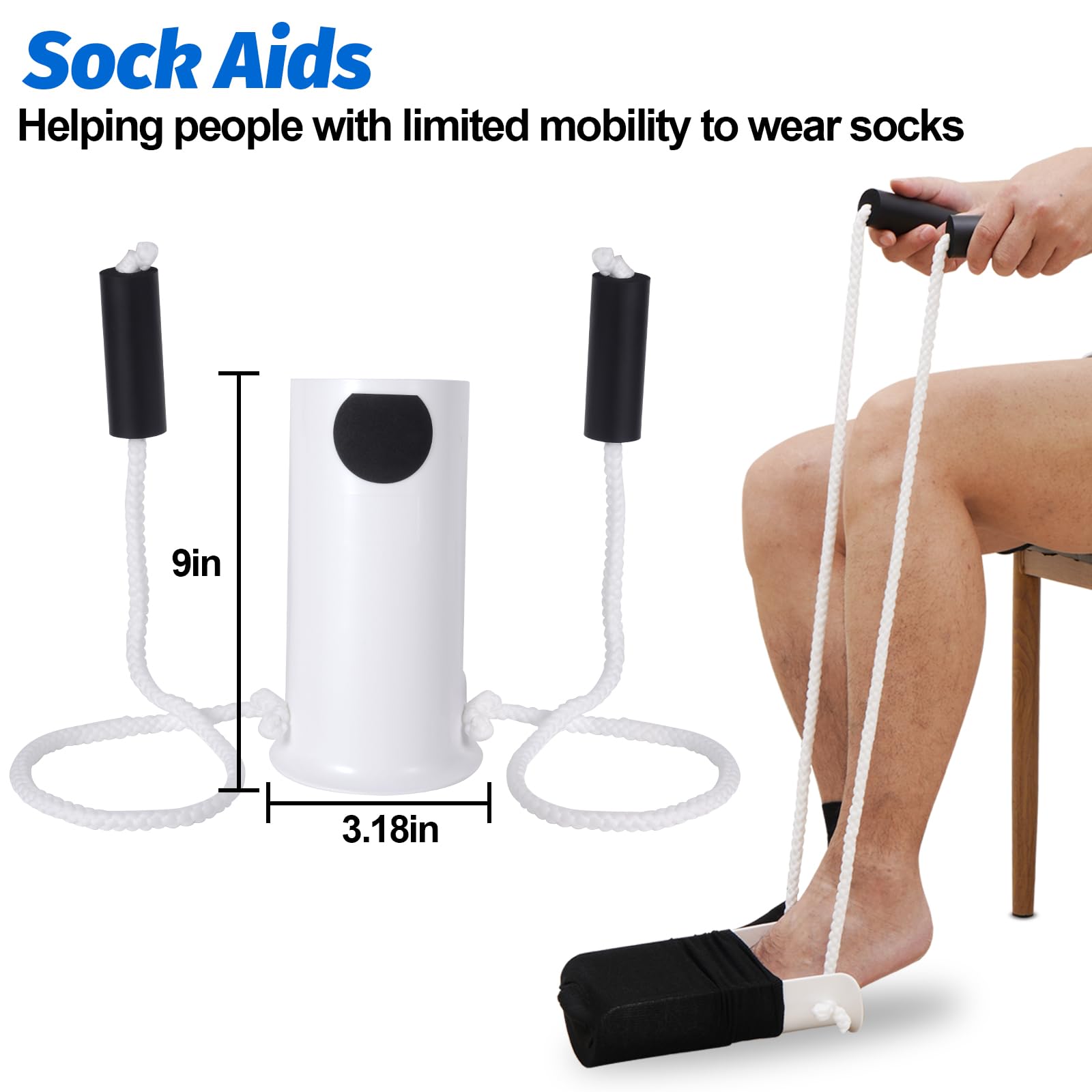 Kit de cadera 6 en 1, adecuado para pacientes de cirugía de rodilla o espalda, kit de recuperación de reemplazo de cadera, alcance plegable, palo de vestir para calzado, ayuda para calcetines,