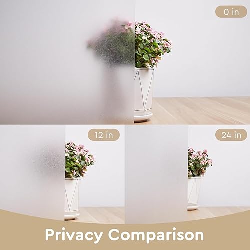 Miniatura 10 de LEMON CLOUD Película de privacidad para ventana, película de vidrio esmerilado, película de privacidad para puerta de vidrio, calcomanías de vinilo