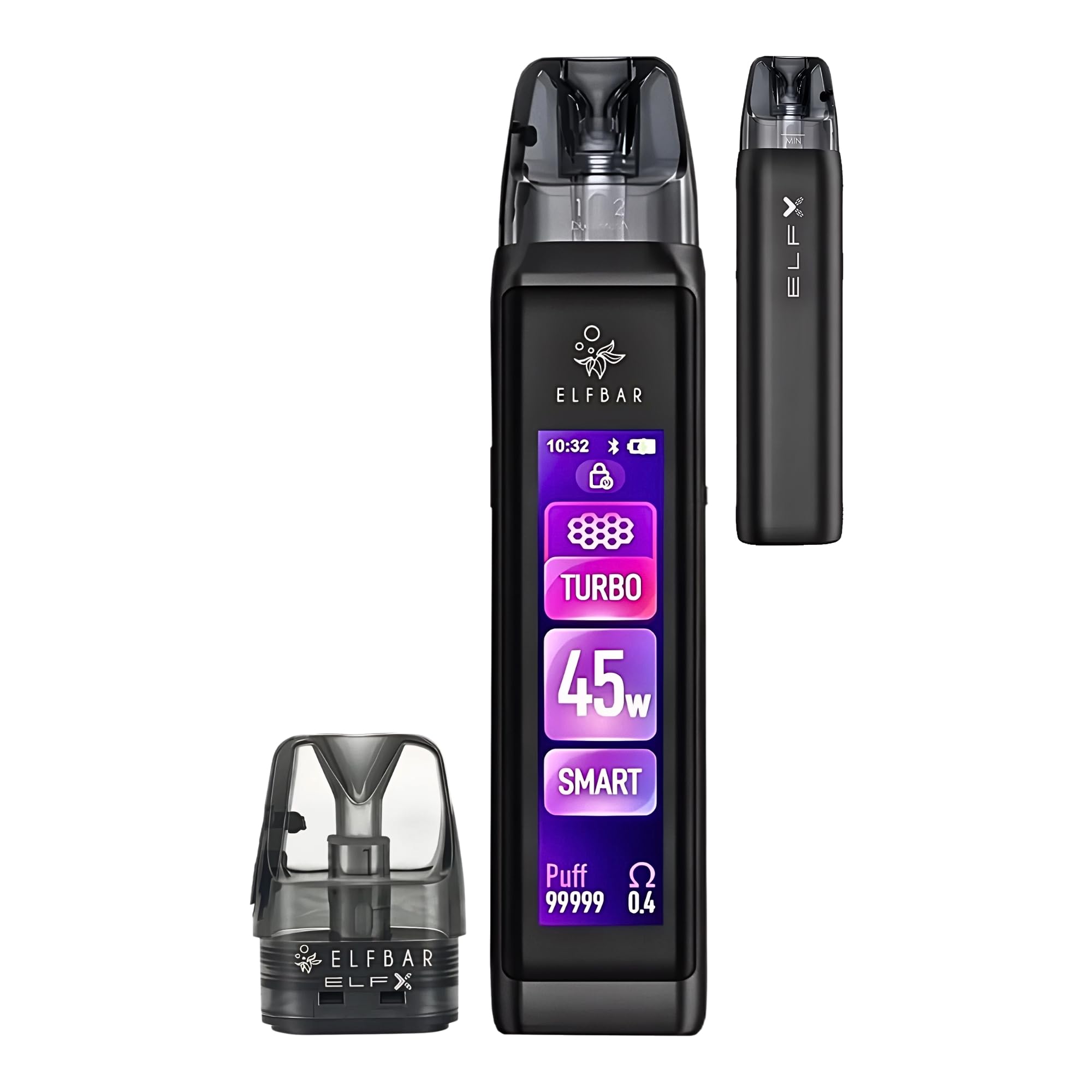 ELFBAR ELFX Ultra Kit [Black] - E-cigarette Starter Vape Kit, Long Lasting  1500mAh Battery - 45W, All Vaping Style, Top-Fill, Adjustable Airflow,  Inhale Activated - Nicotine Free: Amazon.co.uk: Electronics & Photo
