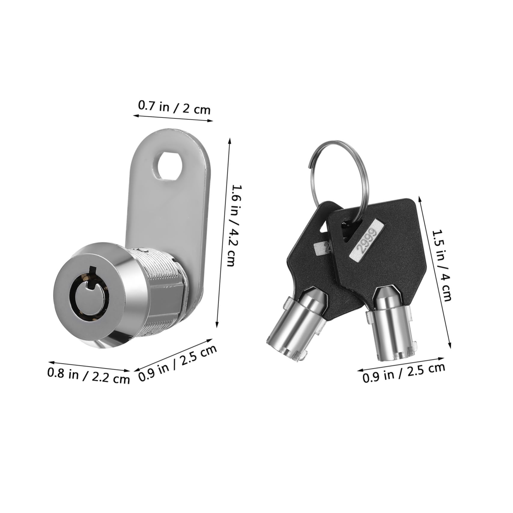 NUOBESTY 5 Pezzi Cerradura per Cassettiera e Scatola Serratura Sicurezza con Chiavi per Armadietti Macchine Altri