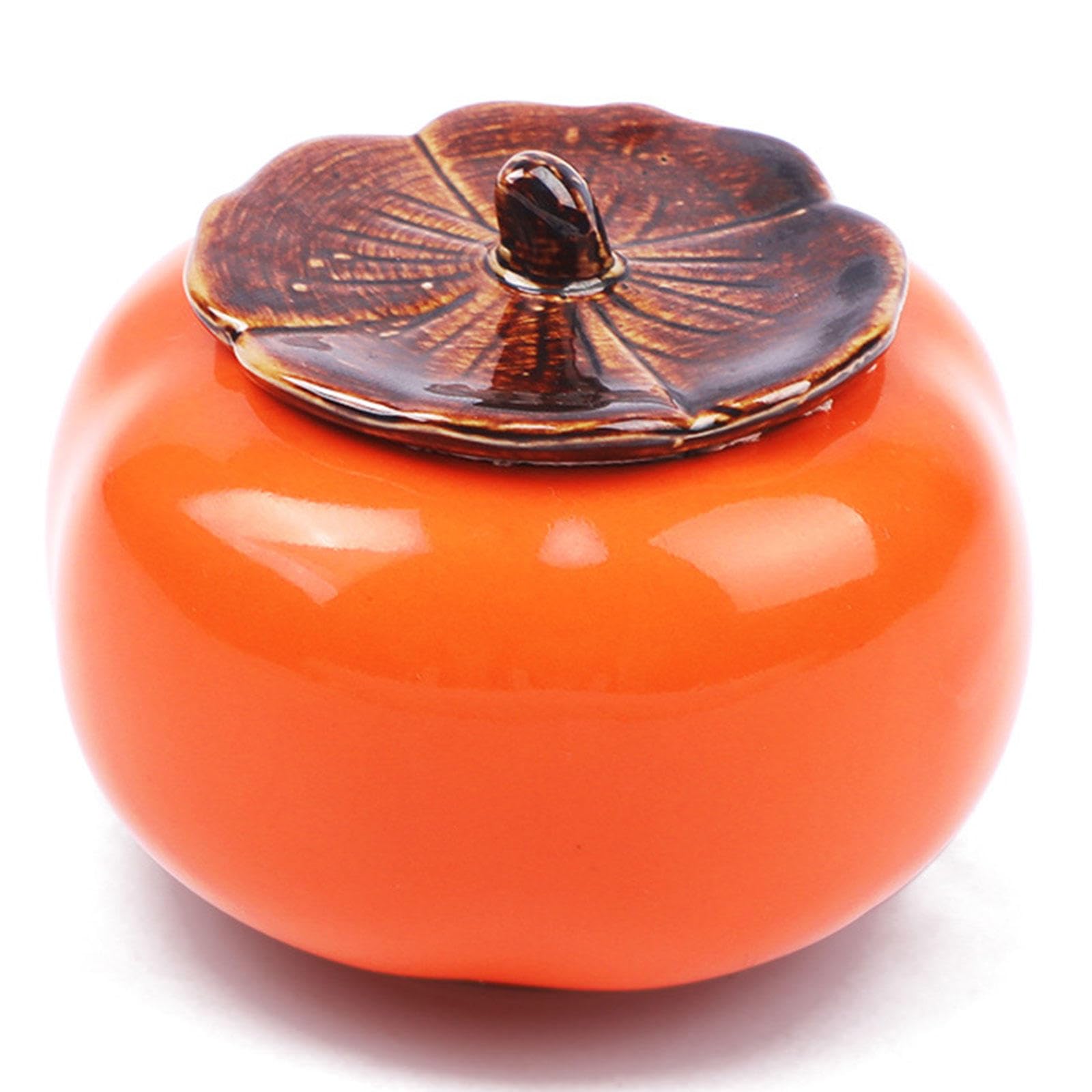 Ceramic urns, Pet Funeral urn Cremation urns Ceramic Keepsake Burial Urns Handmade Mini Decorative Urn(Orange)