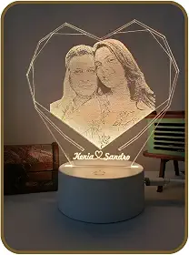 Luminária 3D Led 16 Cores Personalize Sua Foto Presente Criativo