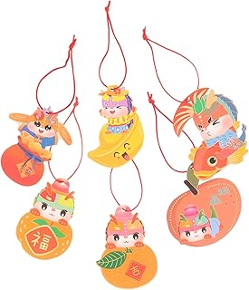 EXCEART 6 Peças Pingente De Decoração Para Festival Da Primavera Pingentes De Festival Da Primavera Ornamento De Dragão Zodíaco Dragão Borla Pingente Ano Novo Chinês 2024 Chinês Pequeno