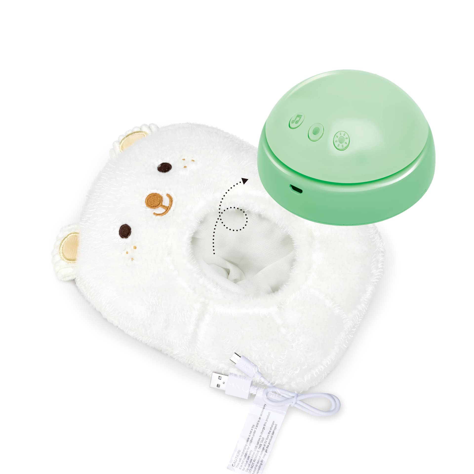 Hape My Music Pal-Huggy Bobo | Przenośna maszyna dźwiękowa Baby White Noise Sound Machine, dla niemowląt w wieku od 0 miesięcy