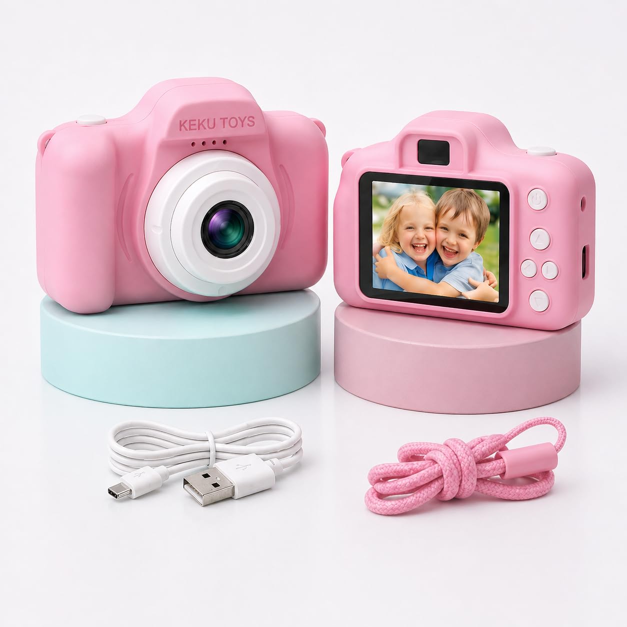 Kids Digital Camera for Boys & Girls (3–12 Years), 1080P HD Mini Camera with 2 Inch Screen, Rechargeable Toy Camera, Photo & Video Recorder, Birthday Gift for Kids, Pink-image-36
