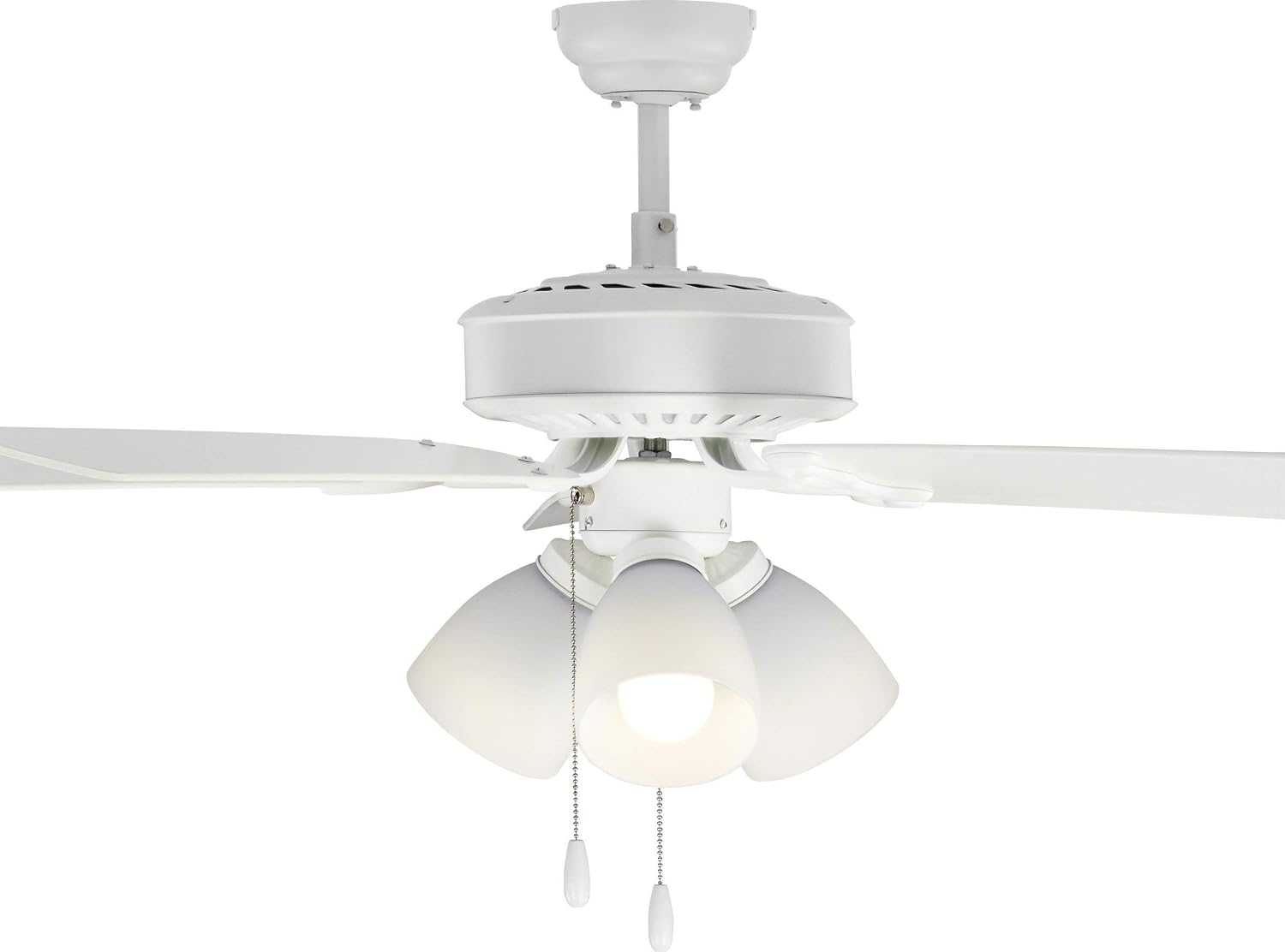 Onе-Dау Sаlе: Uр tо 80% оƒƒ Monte Carlo 5HV52RZWF Haven 52 Ceiling Fan with 3 LED Light and Pull Chain, 5 MDF Blades, White - 3 Light Kit