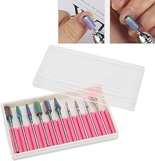 10 peças de brocas de unhas, cabeça de polimento de unhas, brocas de unhas, conjunto de cabeça de polimento de lixa elétrica acessório usado para remoção de pele morta