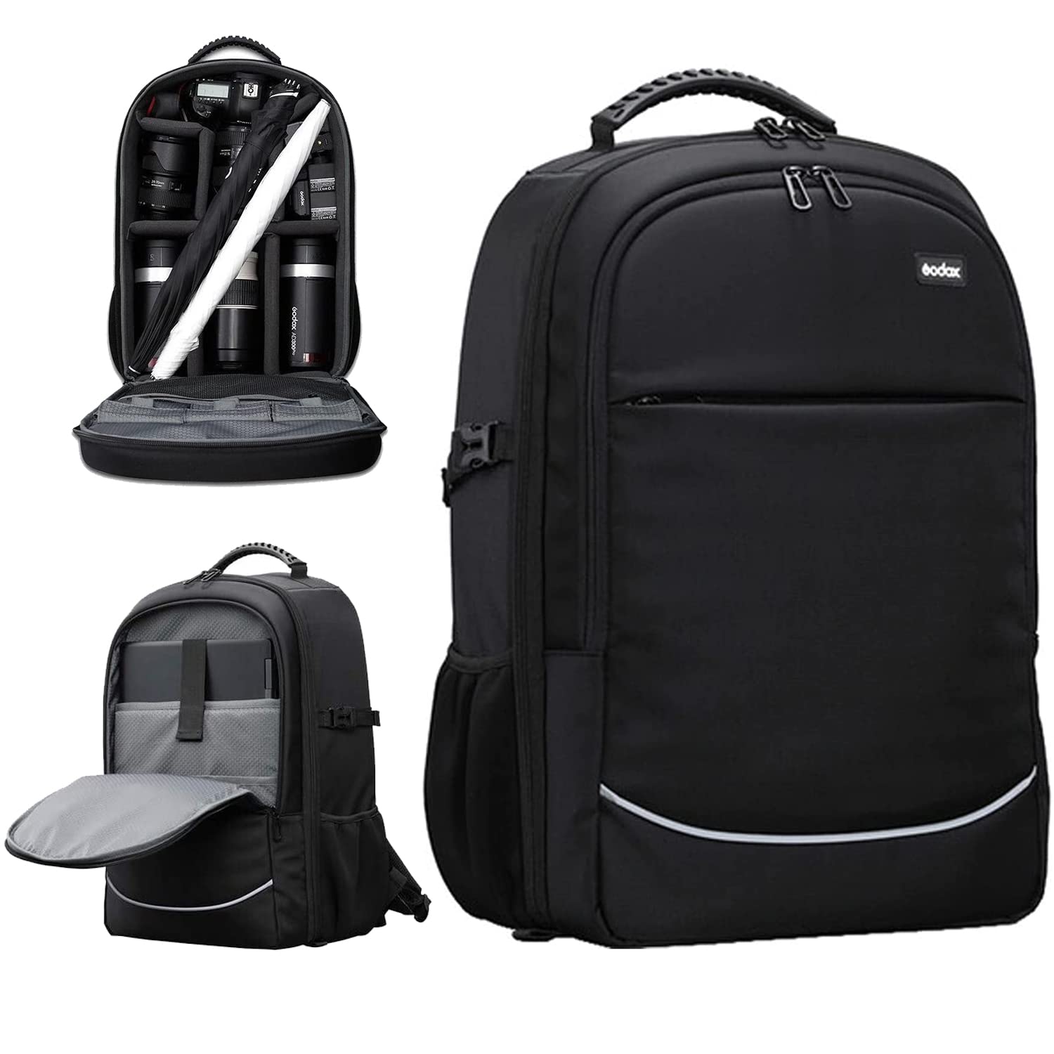 Godox Unisex Black Cb-20 Camera And Laptop Rucksack, Photography Knapsack For 15-Inch Laptop Computer, Small Camera Backpack | Reflex Camera, Dslr Camera, Dslm Camera, Photography Light Stand Tripod Weather Proof
