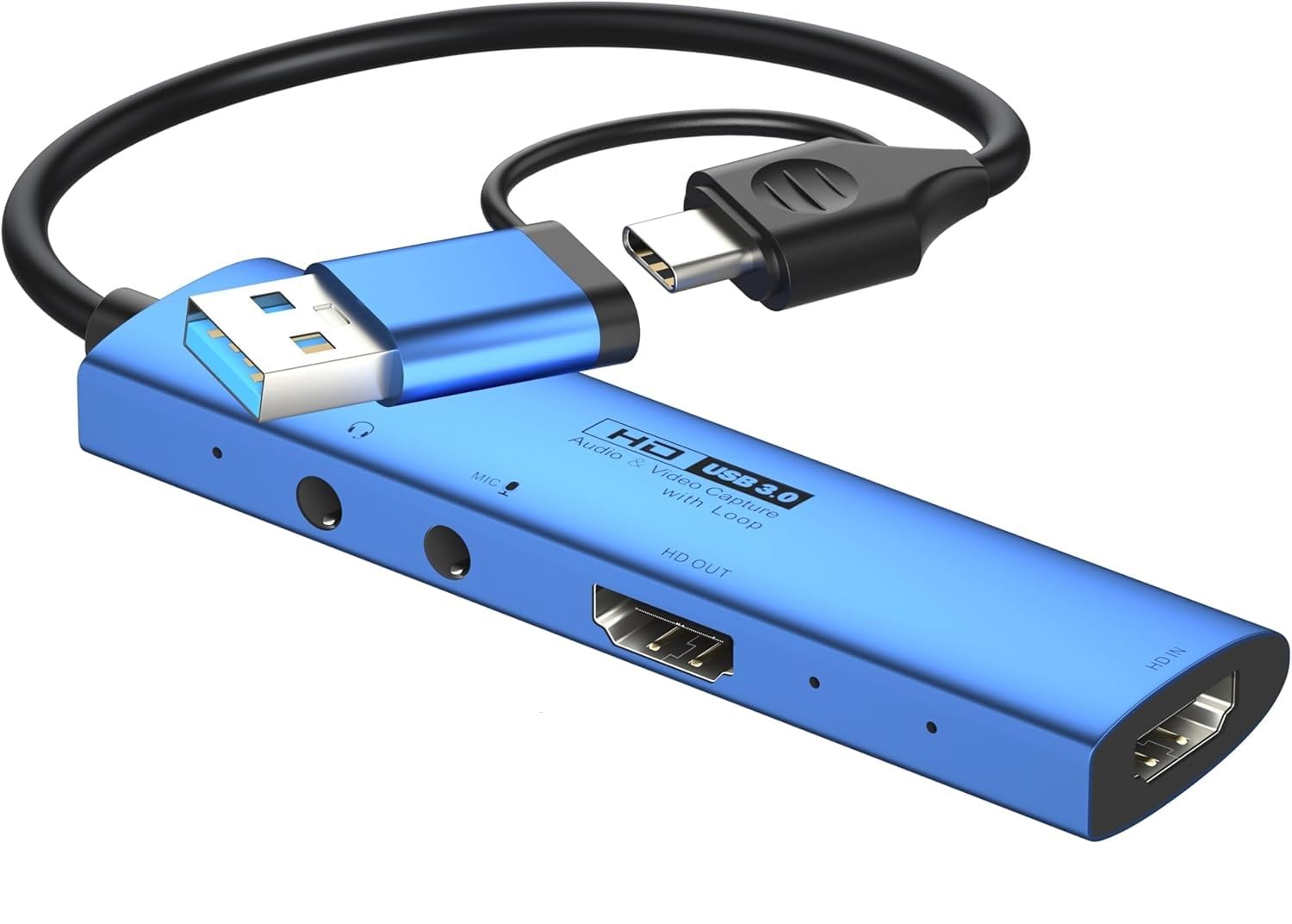 Video Recording Card 4K HDMI to USB-C/USB 3.0 4K/30Hz Loop Out 1080P 3.5 mm Audio Out Capture Card with 2M Wire Game Capture HDMI to USB Adapter for Live Streaming, Gaming, Video Conference-image-26