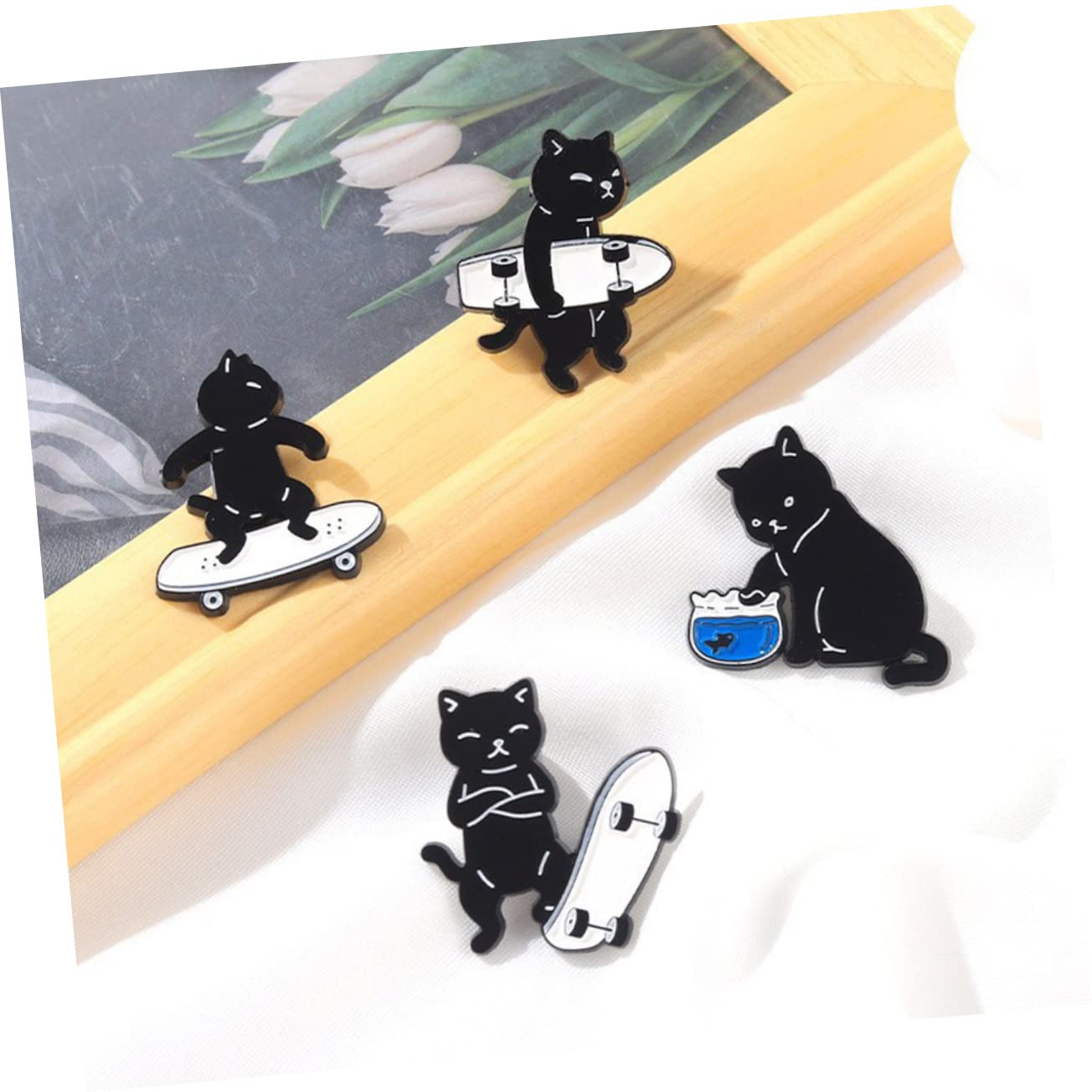 16 Piezas Broche De Gato Y Mochila De Moda Para Las Mujeres Broches De Gato Mochila Para Mujer Joyería De Moda Broches Para Las Mujeres Sombrero Pin Broche Decorativo