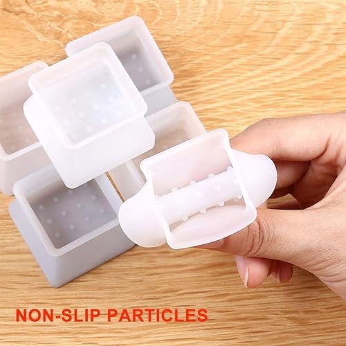 Miniatura 5 de Tapas para patas de silla, protectores de silicona para patas de silla para madera dura, suelos, muebles, patas de mesa con almohadillas de fieltro,
