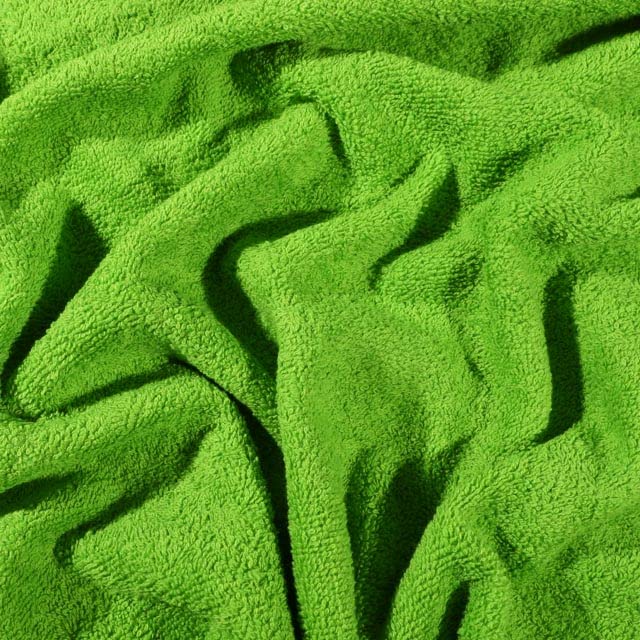 Tissu Eponge Premium 400 g/m² Vert anis - Par 50 cm