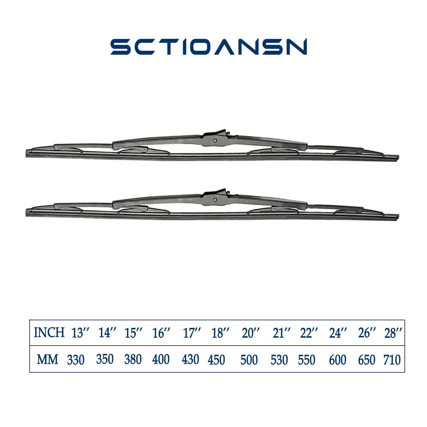 22" & 22" J-HOOK Front Wiper Blades – Bracketless Jointless Design, 10-Year Warranty